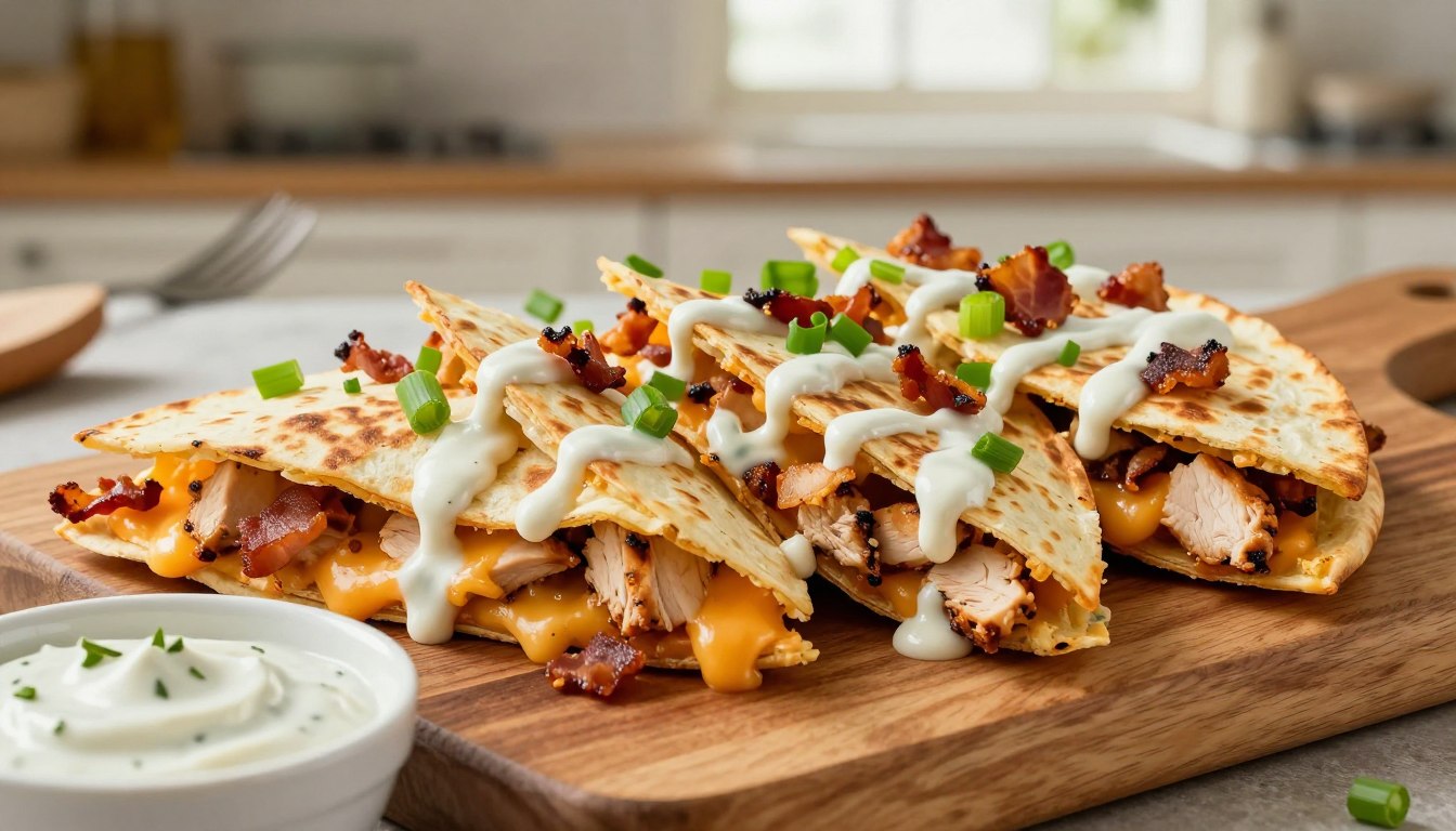 Delicious Chicken Bacon Ranch Quesadilla Recipe